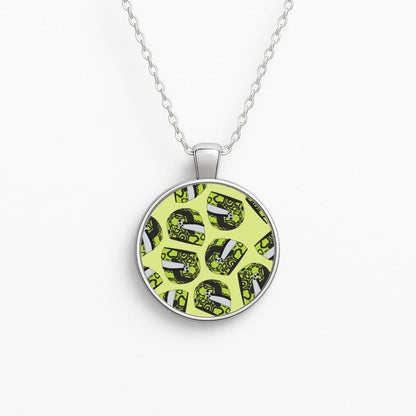 Lando Helmet Pattern Circle Necklace