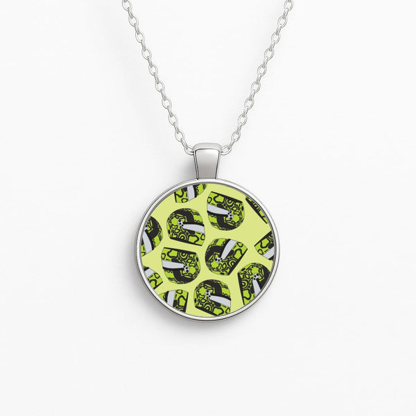 Lando Helmet Pattern Circle Necklace