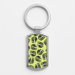 Lando Helmet Pattern Silver Keyring