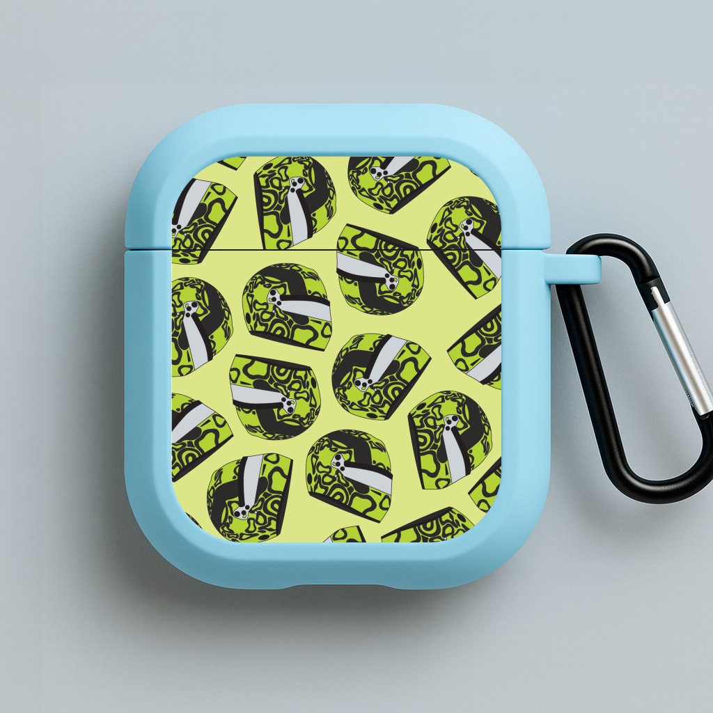 Lando Helmet Pattern Blue AirPods Case