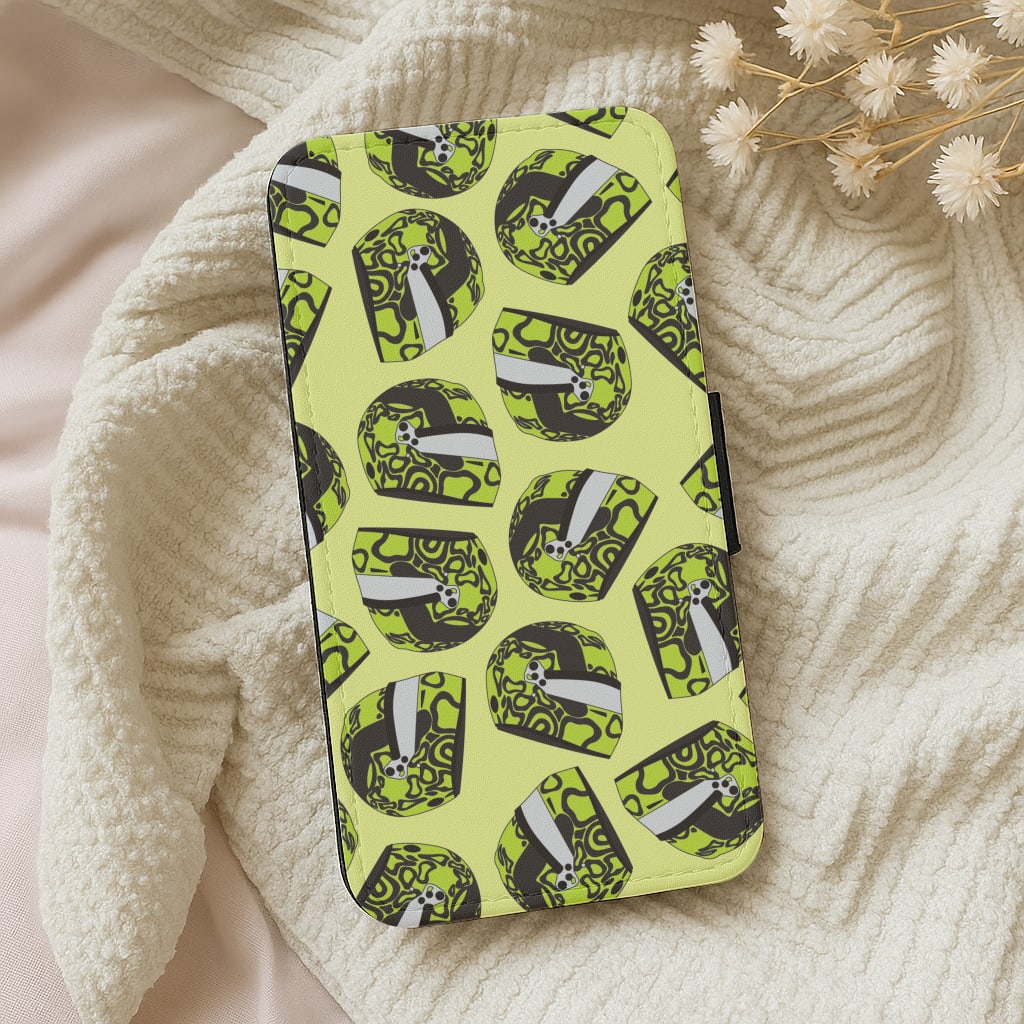 Lando Helmet Pattern Wallet Phone Case