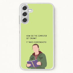 How Did The Computer Get Drunk? Phone Case for Galaxy A57