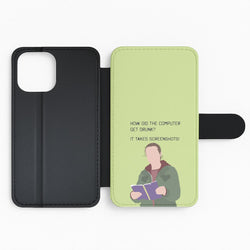 How Did The Computer Get Drunk? Flip Phone Case