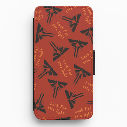 Look For The Light Firefly Pattern Flip / Wallet Phone Case