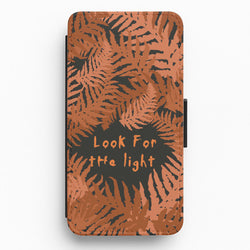 Look For The Light Fern Pattern Flip / Wallet Phone Case
