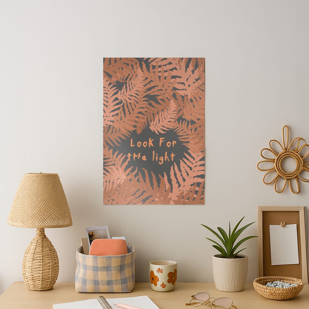 Look For The Light Fern Pattern Art Print