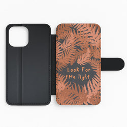 Look For The Light Fern Pattern Flip Phone Case