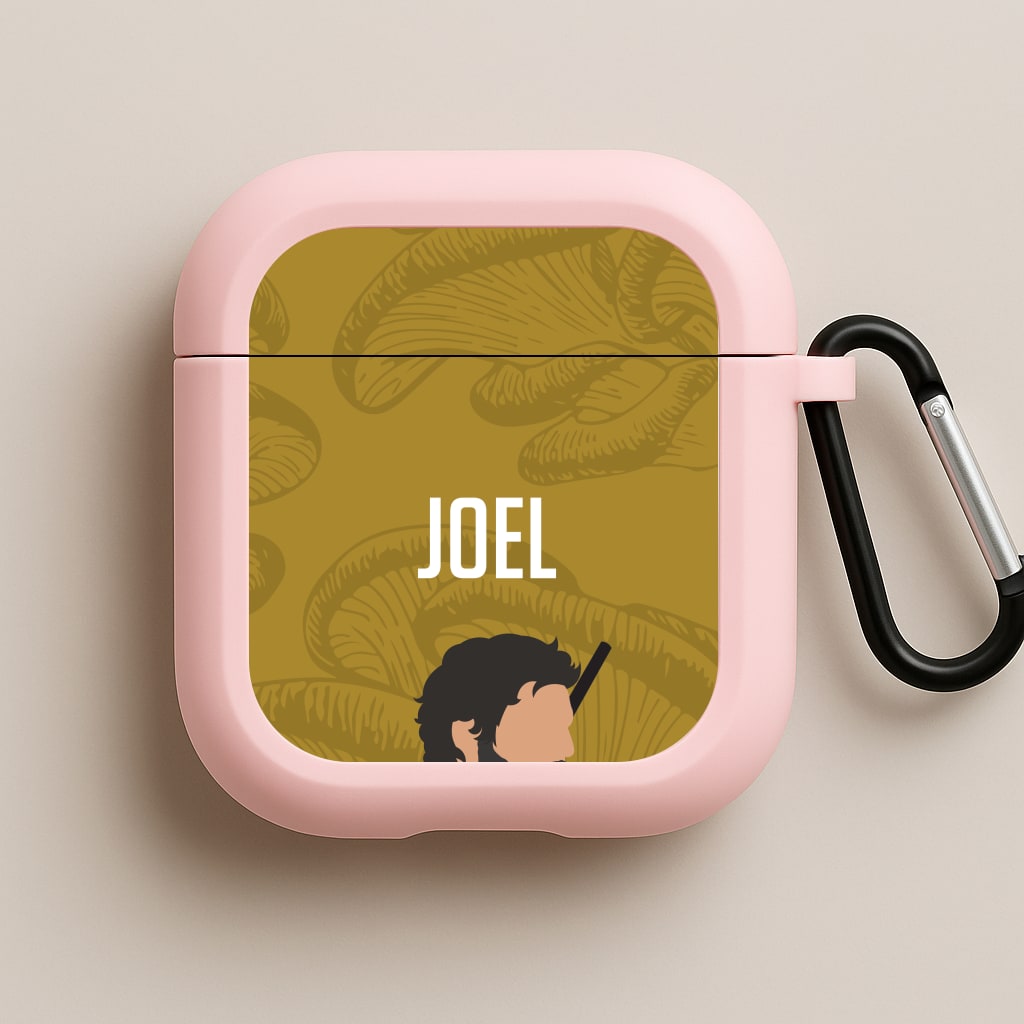 Joel Mushroom Pattern Pink AirPods Case