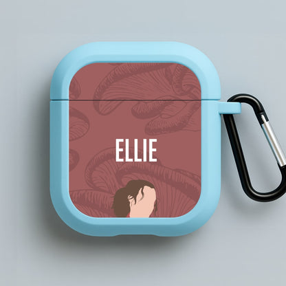 Ellie Mushroom Pattern Blue AirPods Case
