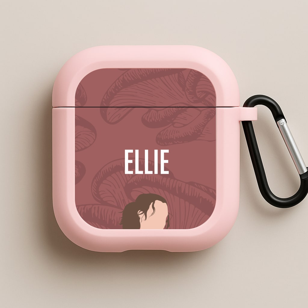 Ellie Mushroom Pattern Pink AirPods Case