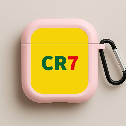 CR7 Logo - Ronaldo Pink AirPods Case