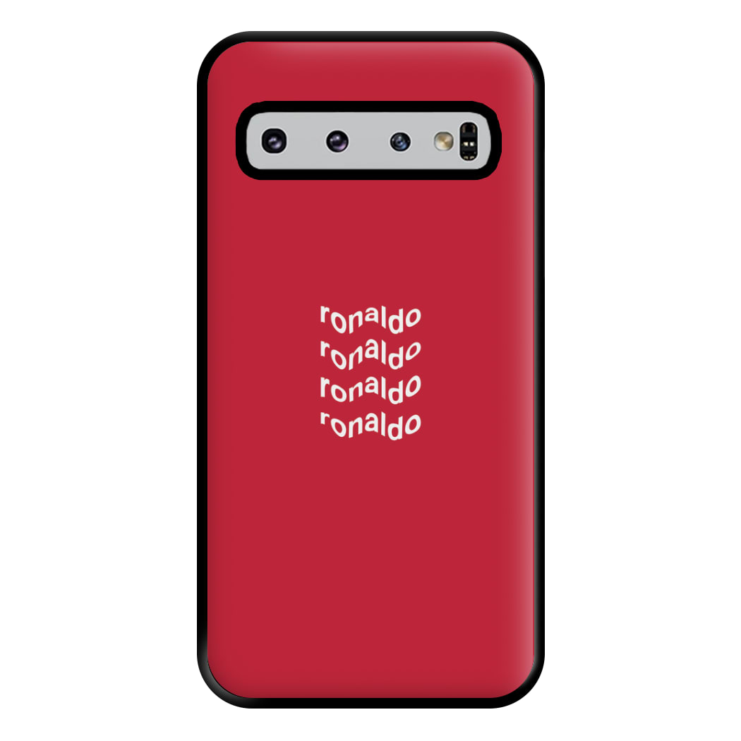 Wavy Text - Ronaldo Phone Case for Galaxy S10 Plus