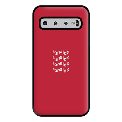 Wavy Text - Ronaldo Phone Case for Galaxy S10 Plus