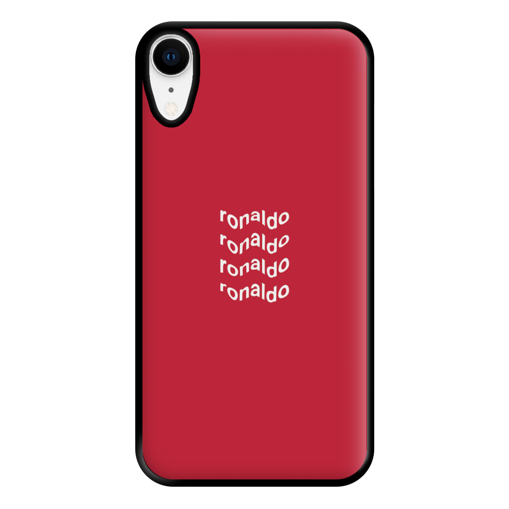 Wavy Text - Ronaldo Phone Case for iPhone XR