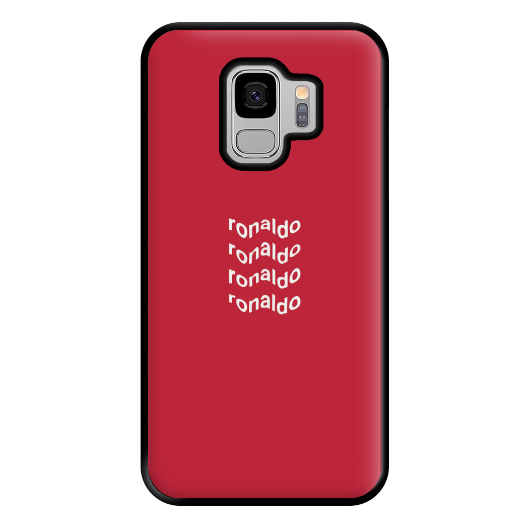 Wavy Text - Ronaldo Phone Case for Galaxy S9 Plus