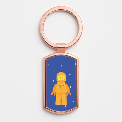 Astronaut - Bricks Rose Gold Keyring