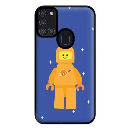 Astronaut - Bricks Phone Case for Galaxy A21s