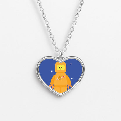 Astronaut - Bricks Heart Necklace