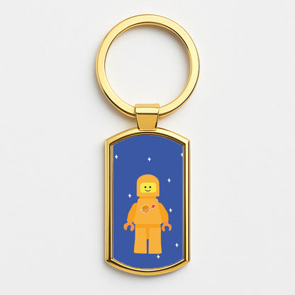 Astronaut - Bricks Gold Keyring