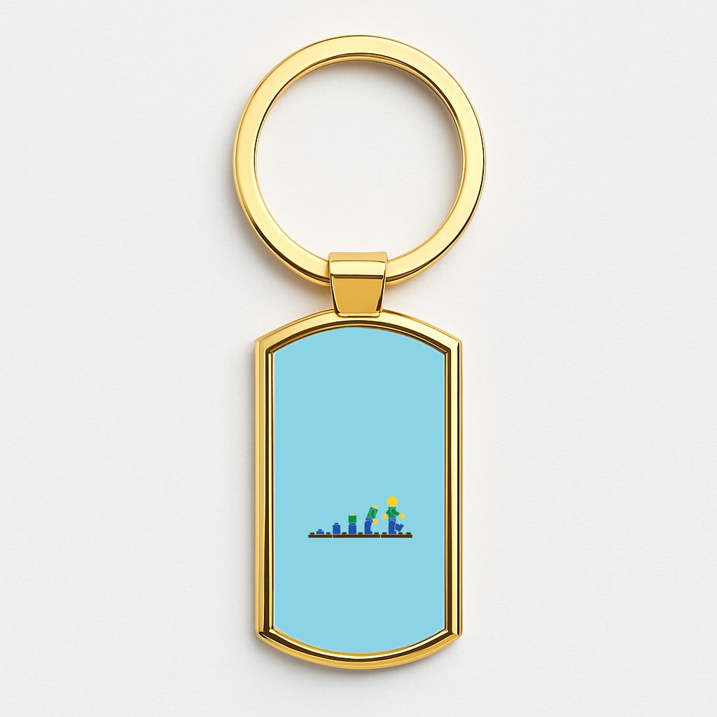 Building - Bricks Gold Keyring