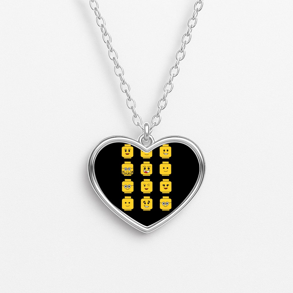 Characters - Bricks Heart Necklace