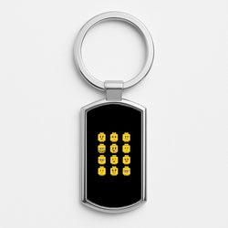Characters - Bricks Silver Keyring