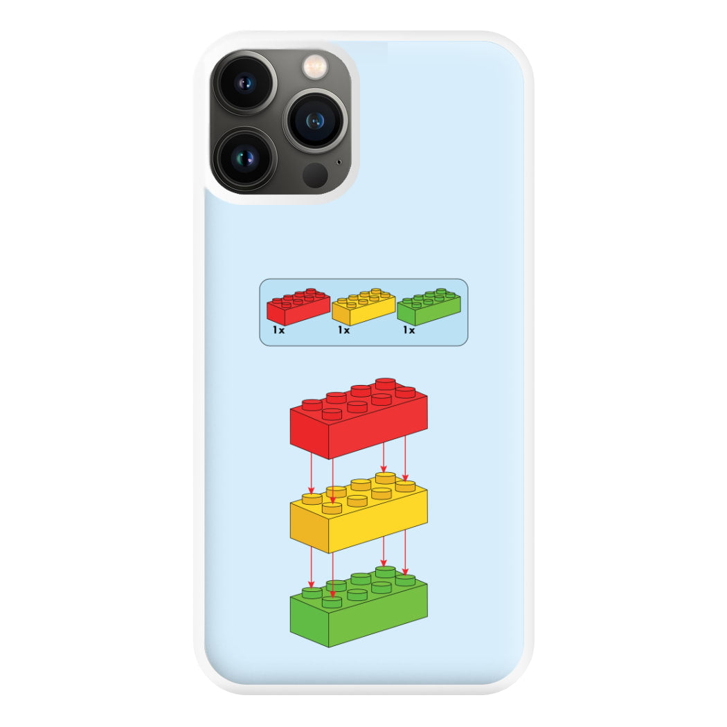Bricks Instruction Set Phone Case for iPhone 13 Pro Max