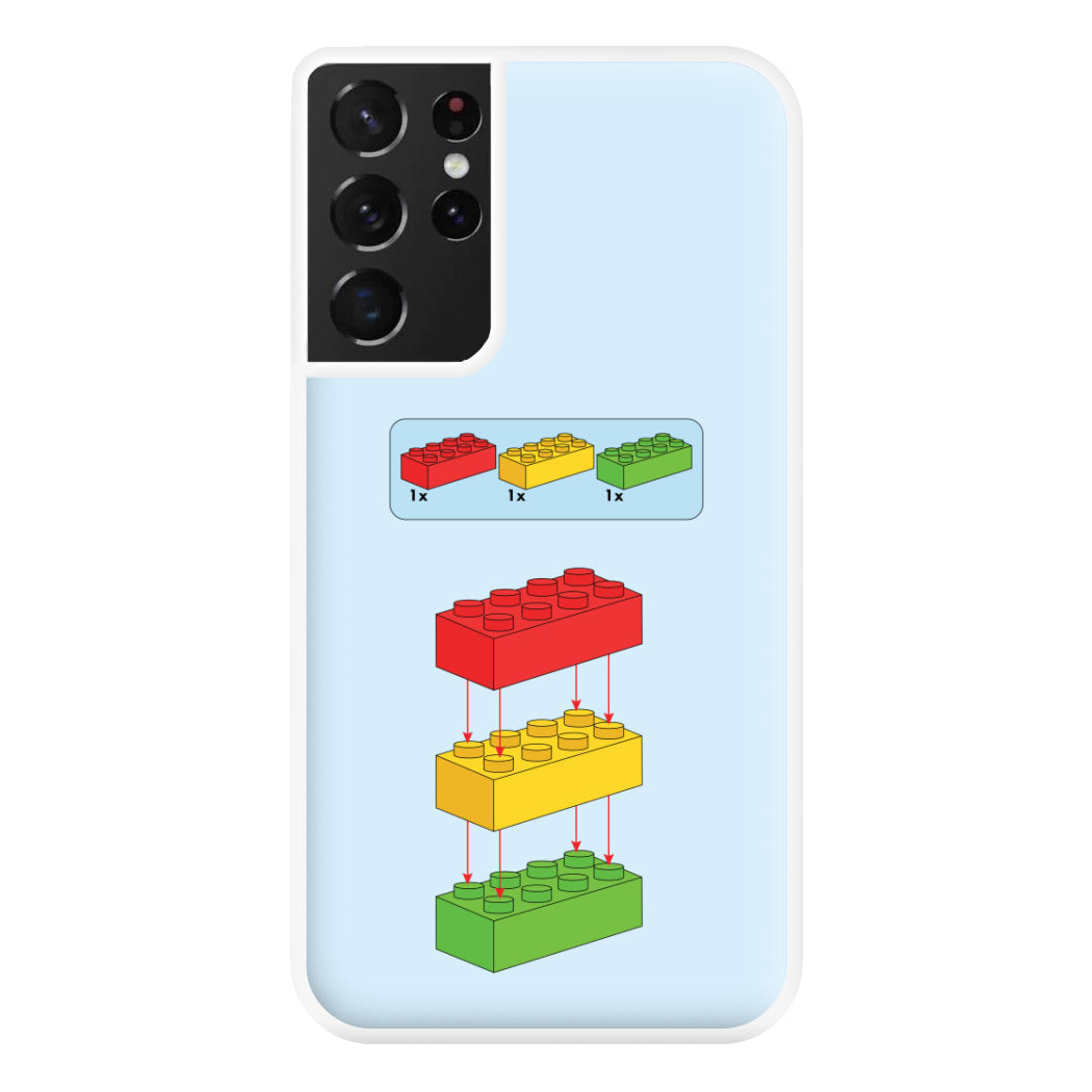 Bricks Instruction Set Phone Case for Galaxy S21 Ultra