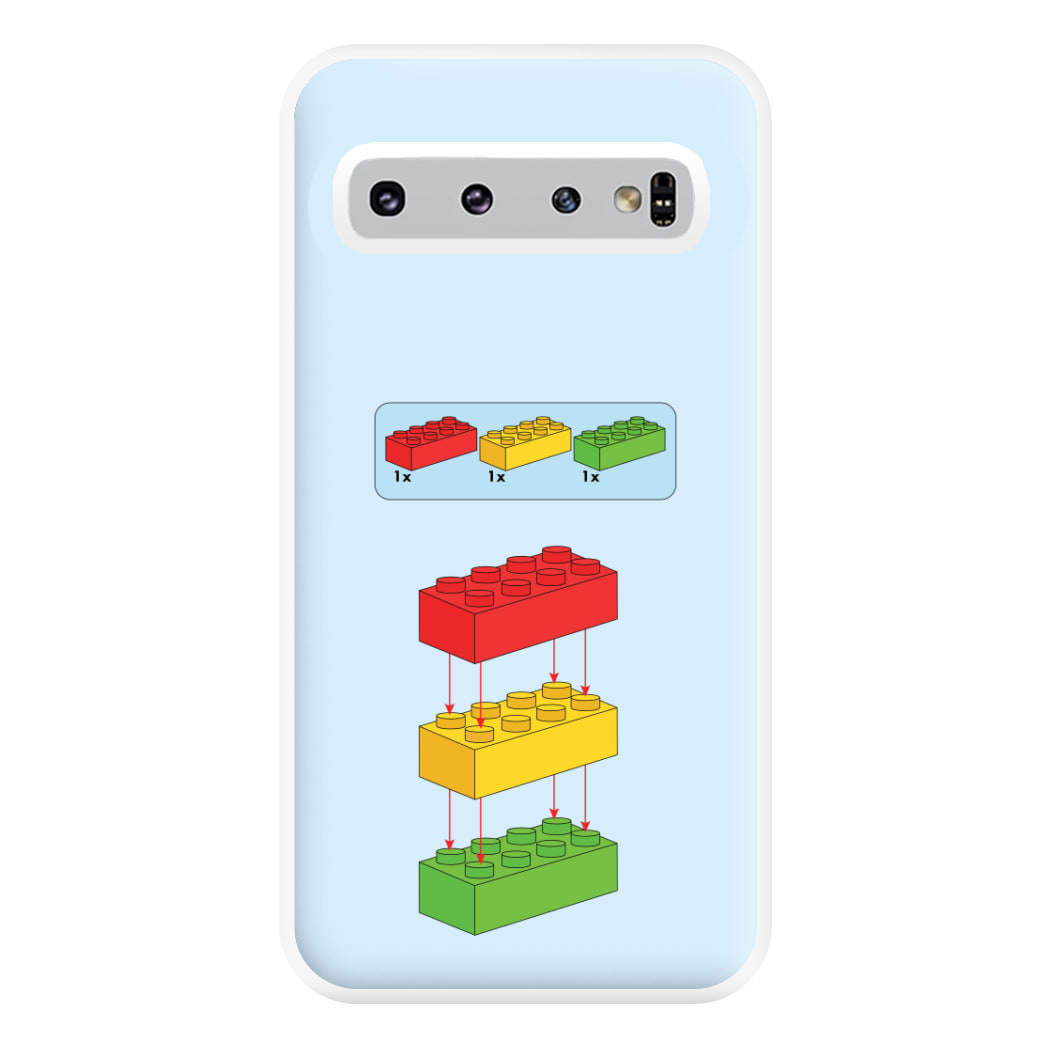Bricks Instruction Set Phone Case for Galaxy S10 Plus
