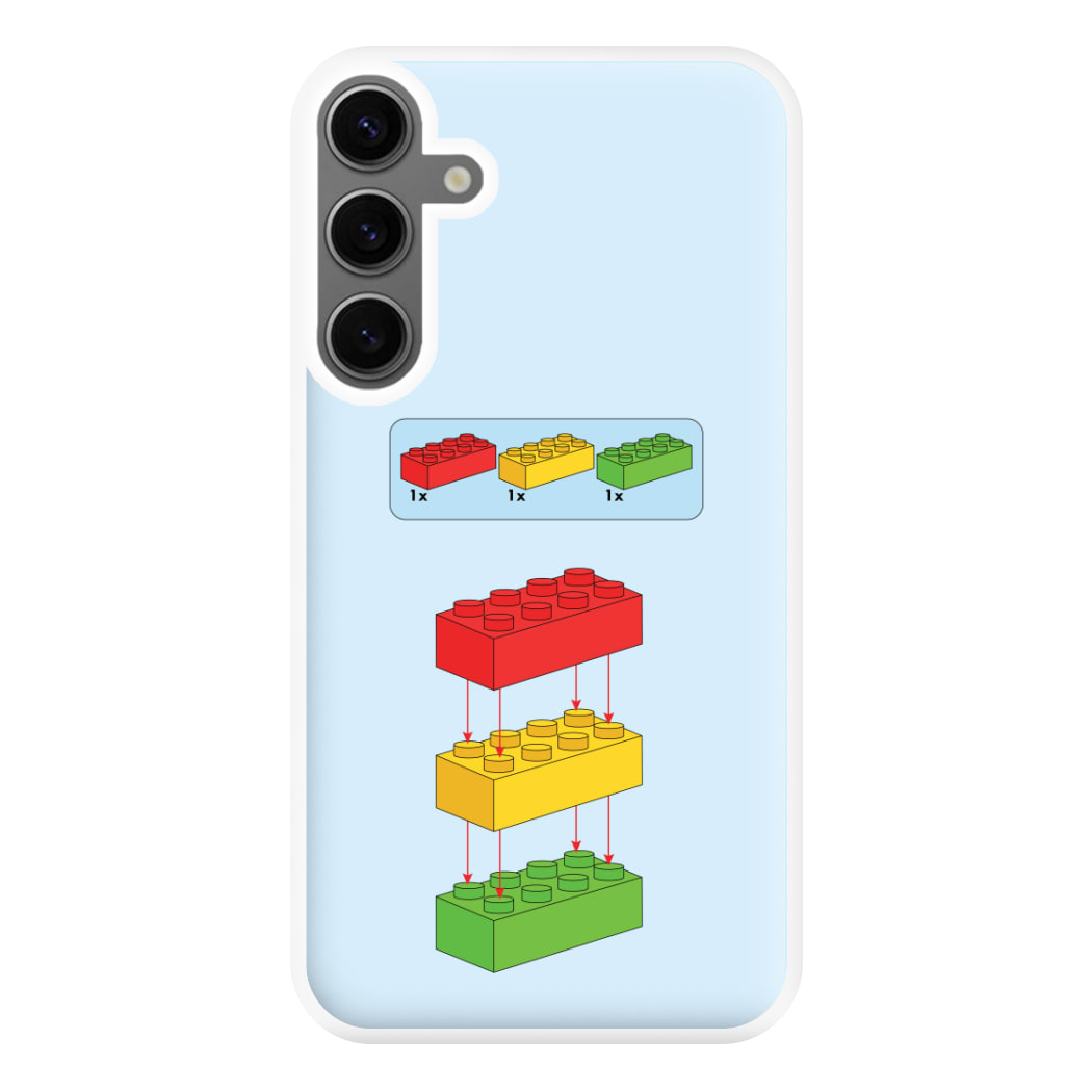 Bricks Instruction Set Phone Case for Galaxy S24FE