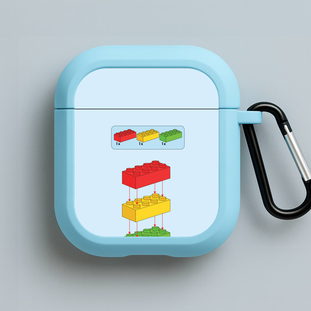 Bricks Instruction Set Blue AirPods Case