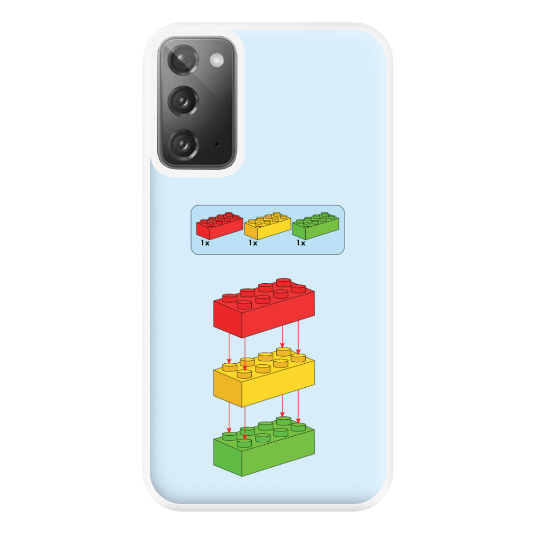 Bricks Instruction Set Phone Case for Galaxy Note 20 Ultra