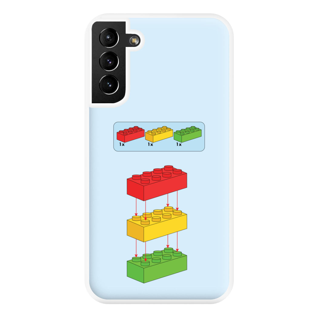 Bricks Instruction Set Phone Case for Galaxy S21 Plus