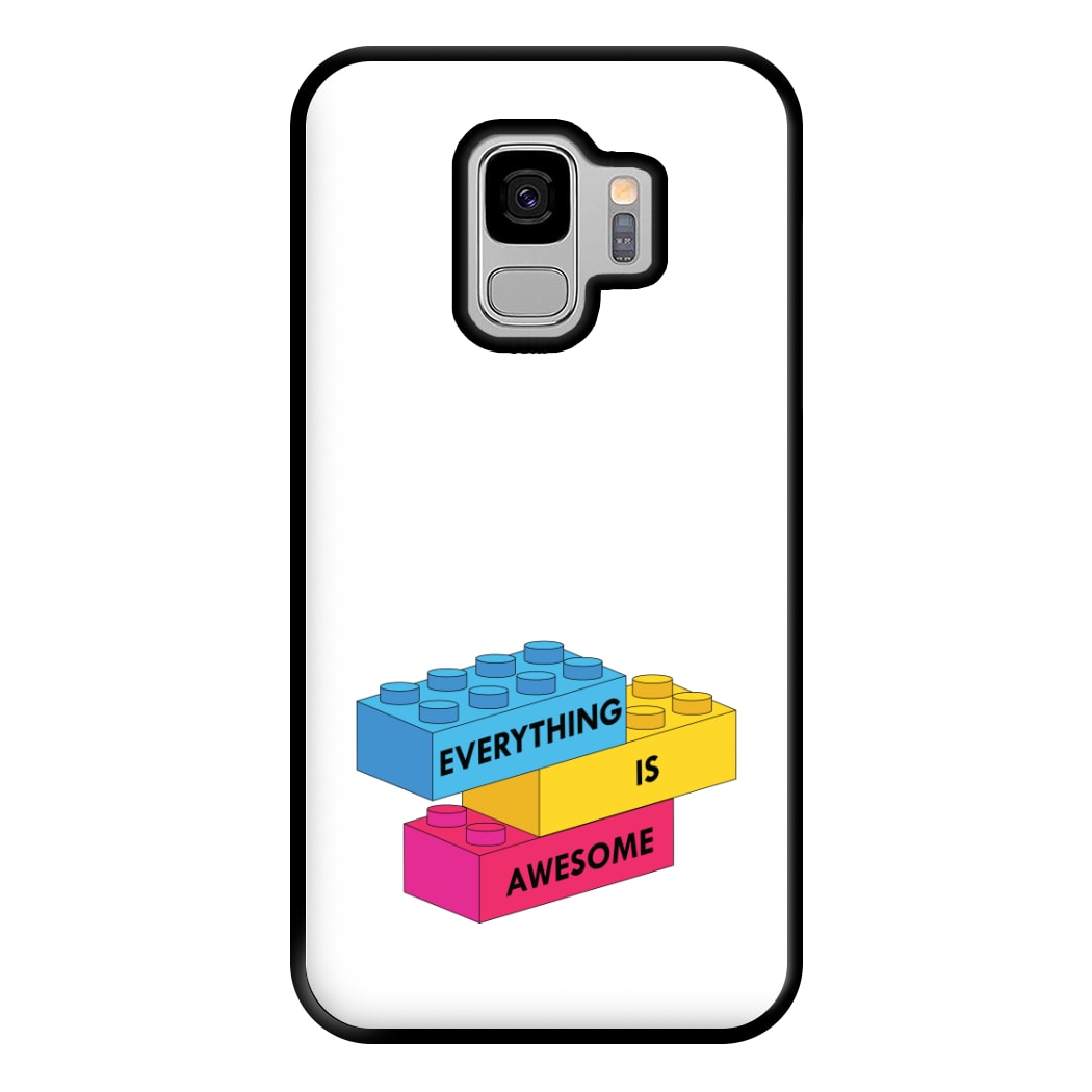 Everything Is Awesome Bricks Phone Case for Galaxy S9 Plus