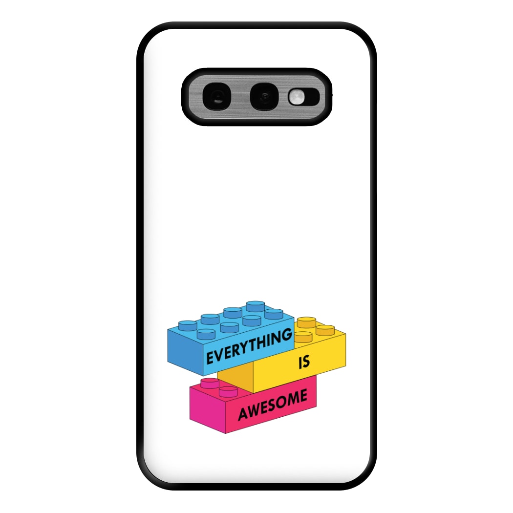 Everything Is Awesome Bricks Phone Case for Galaxy S10e