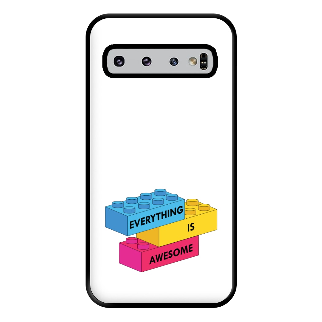 Everything Is Awesome Bricks Phone Case for Galaxy S10 Plus