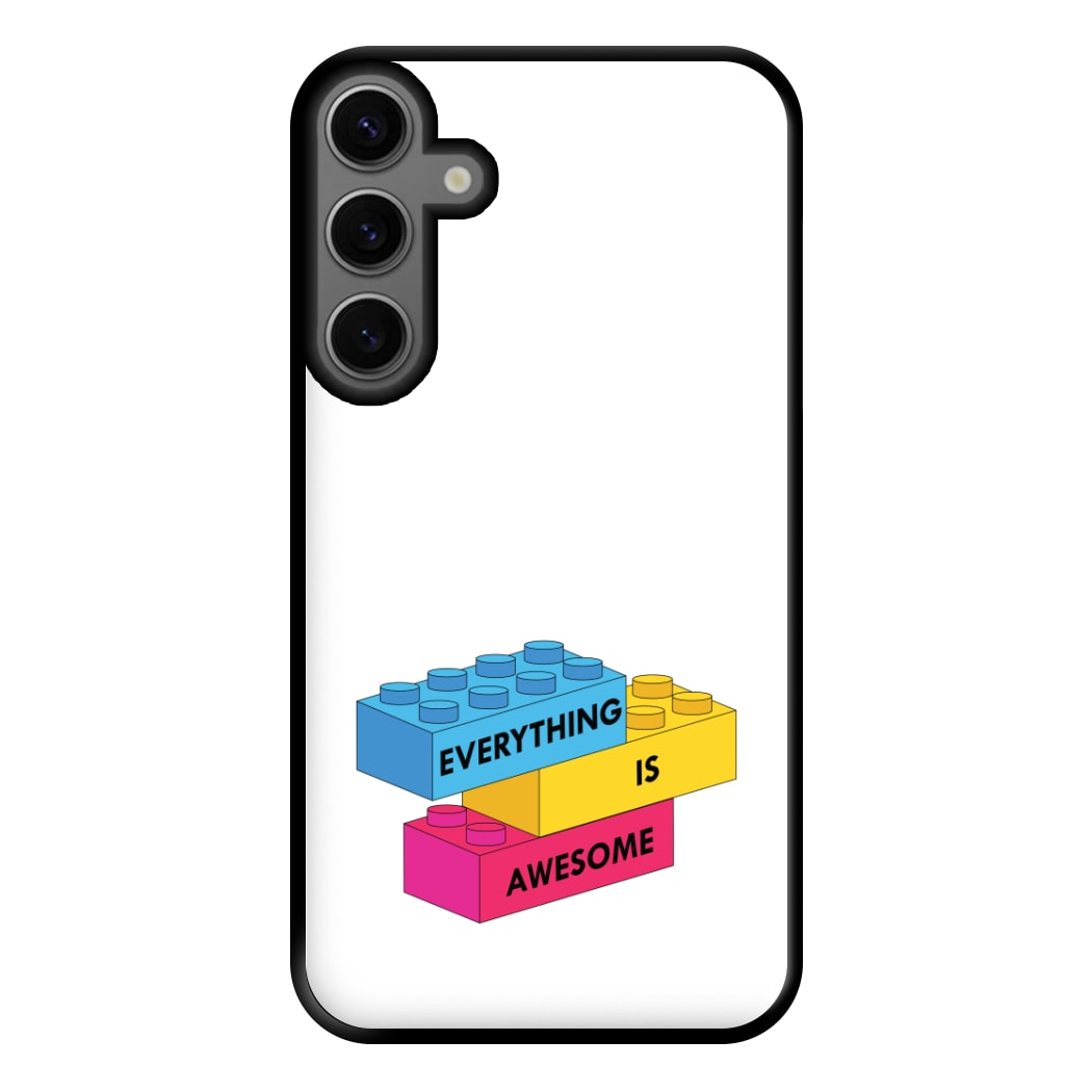 Everything Is Awesome Bricks Phone Case for Galaxy S23FE