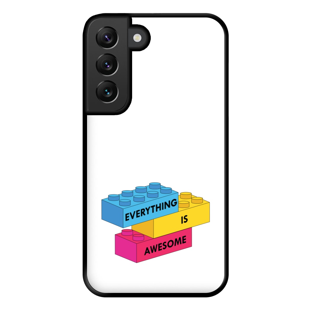 Everything Is Awesome Bricks Phone Case for Galaxy S22 Plus