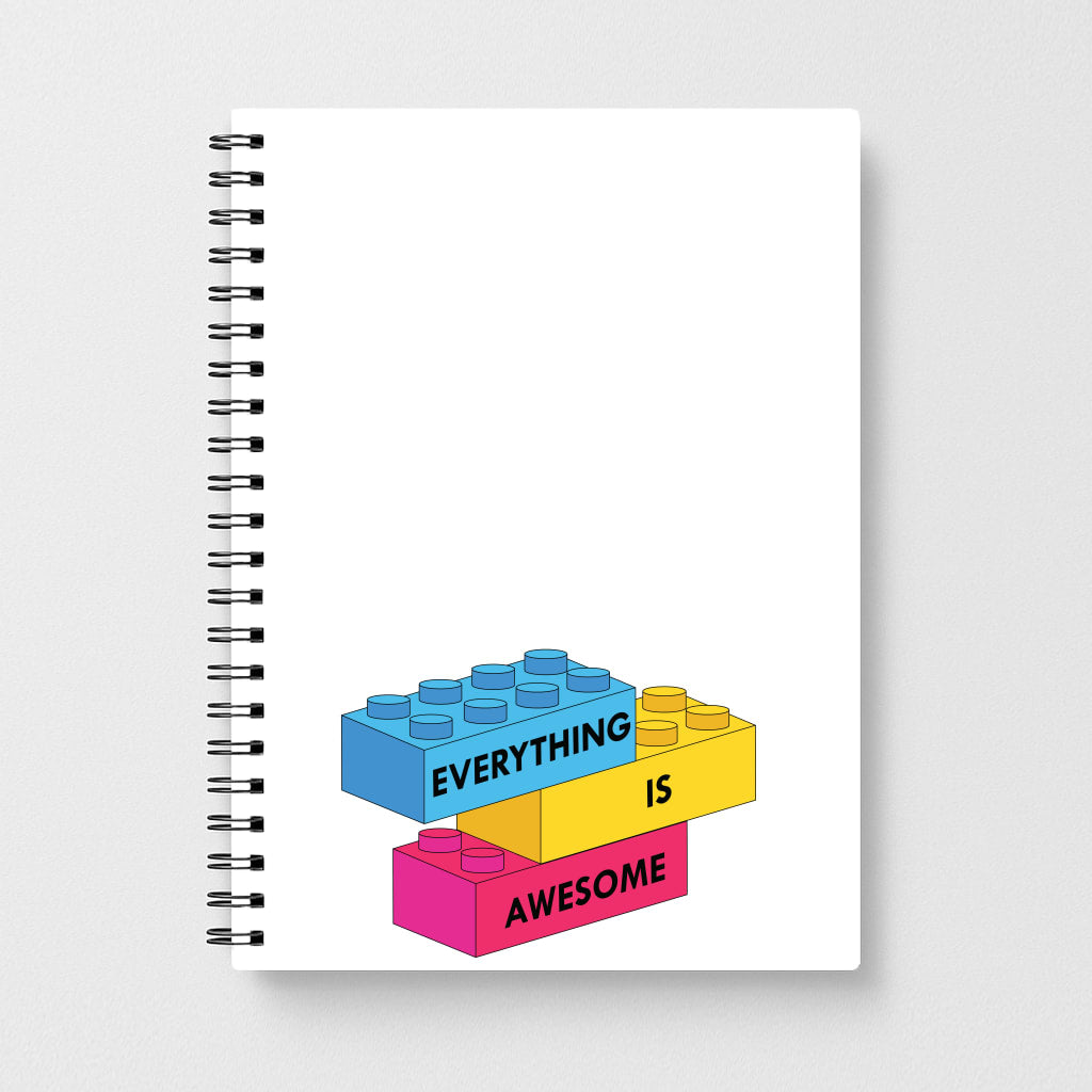 Everything Is Awesome Bricks Notebook