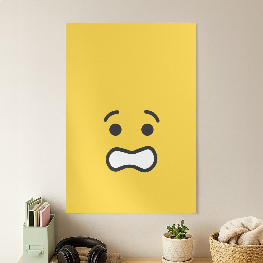 Brick Face Worried Poster
