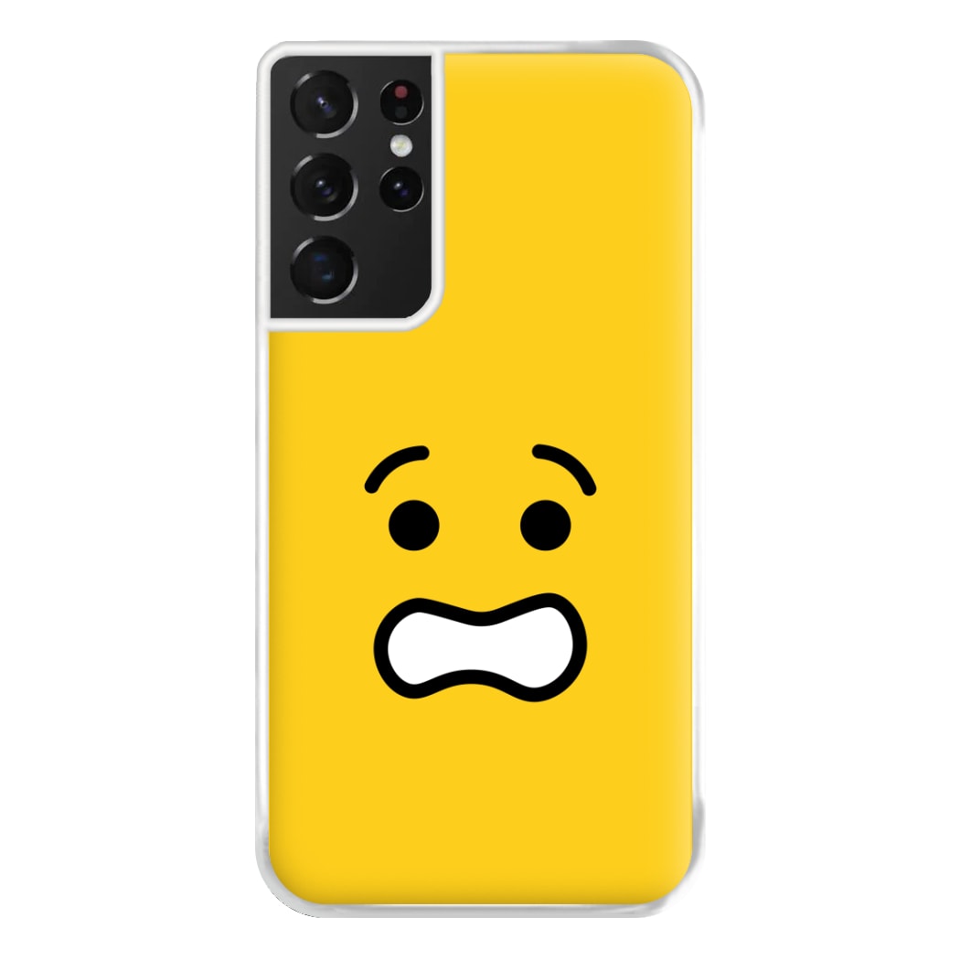 Brick Face Worried Phone Case for Galaxy S21 Ultra
