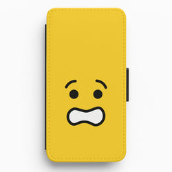 Brick Face Worried Flip / Wallet Phone Case