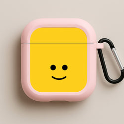 Brick Face Smile Pink AirPods Case