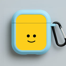 Brick Face Smile Blue AirPods Case