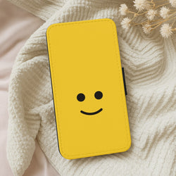 Brick Face Smile Wallet Phone Case