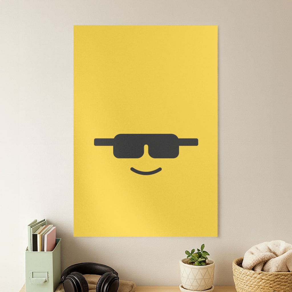 Brick Face Sunglasses Poster