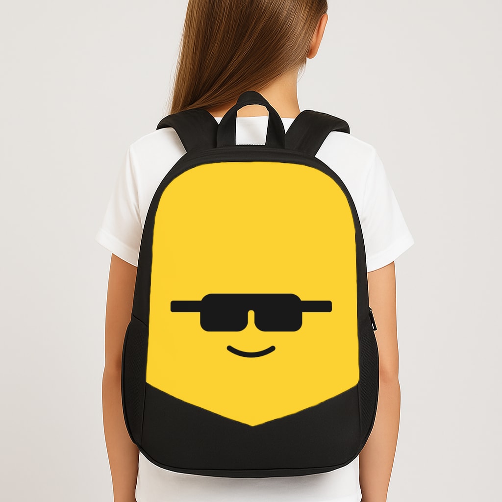 Brick Face Sunglasses Large School Bag