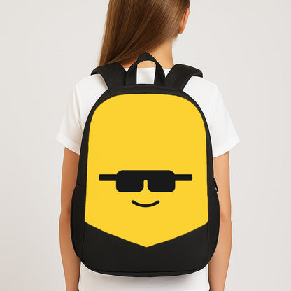 Brick Face Sunglasses Large School Bag