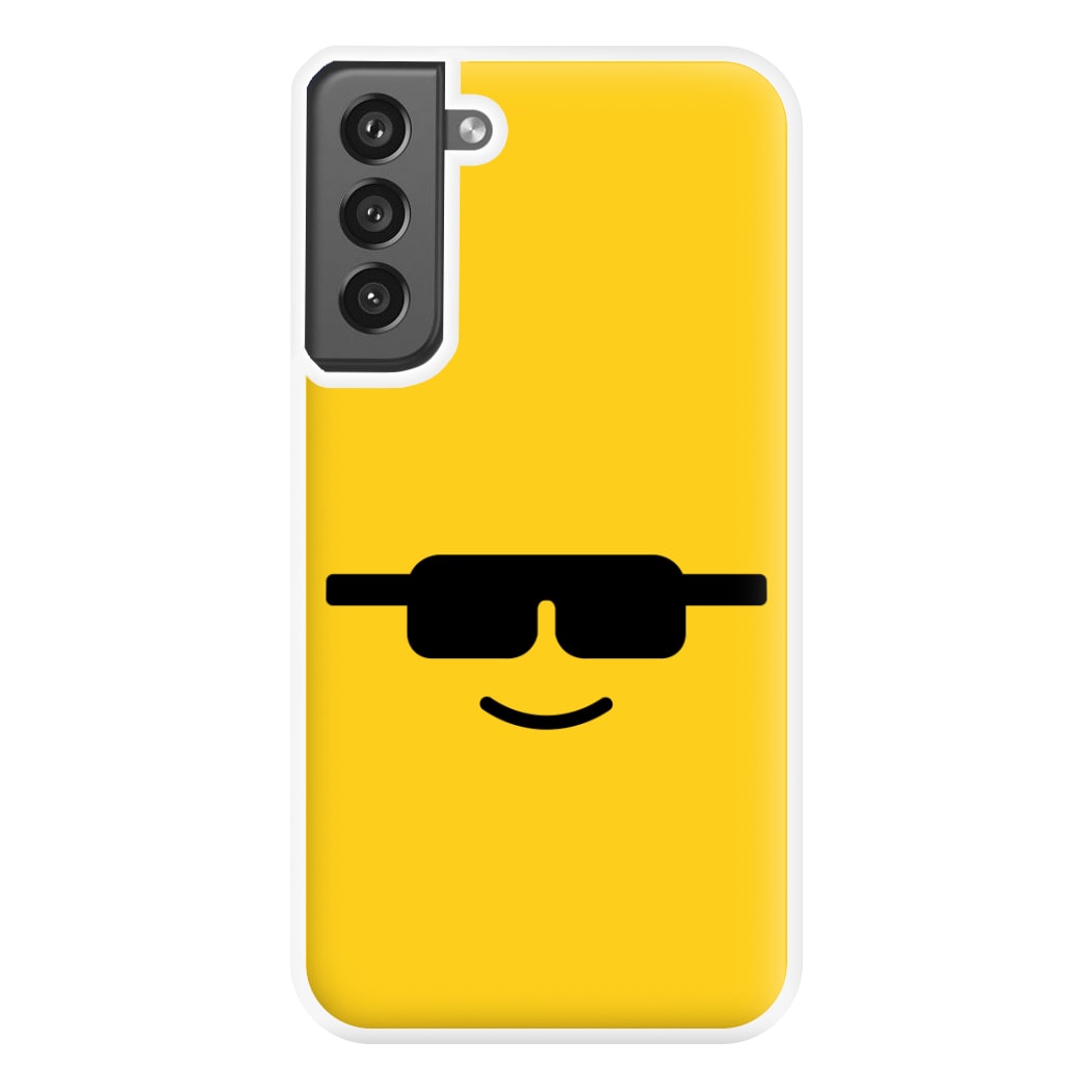 Brick Face Sunglasses Phone Case for Galaxy S21FE