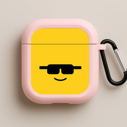 Brick Face Sunglasses Pink AirPods Case